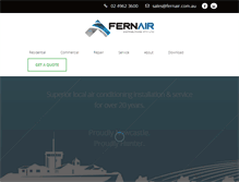Tablet Screenshot of fernair.com.au